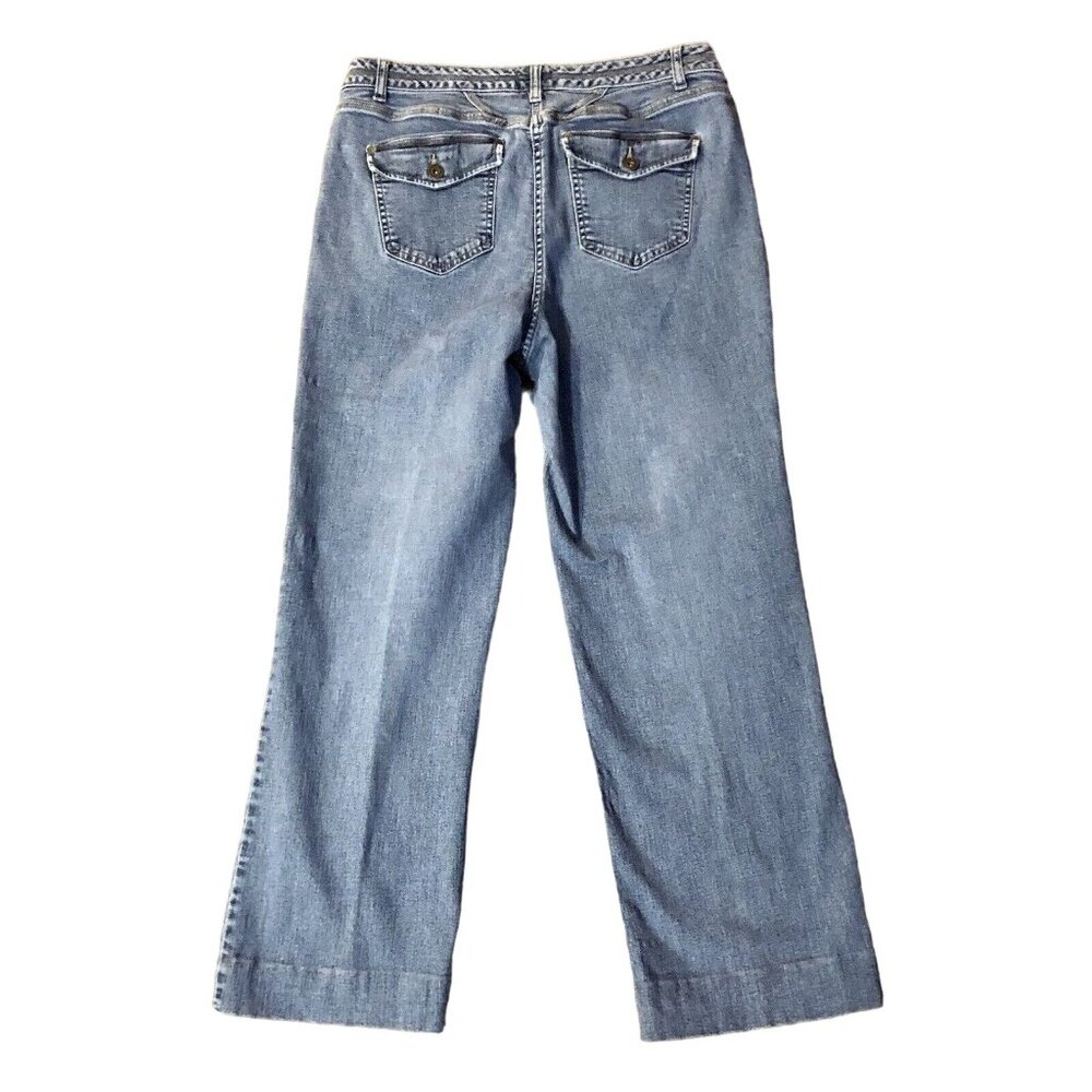 Christopher Banks Jeans Womens 12 Used Stretch Some Wear Hemmed - Picture 2 of 15